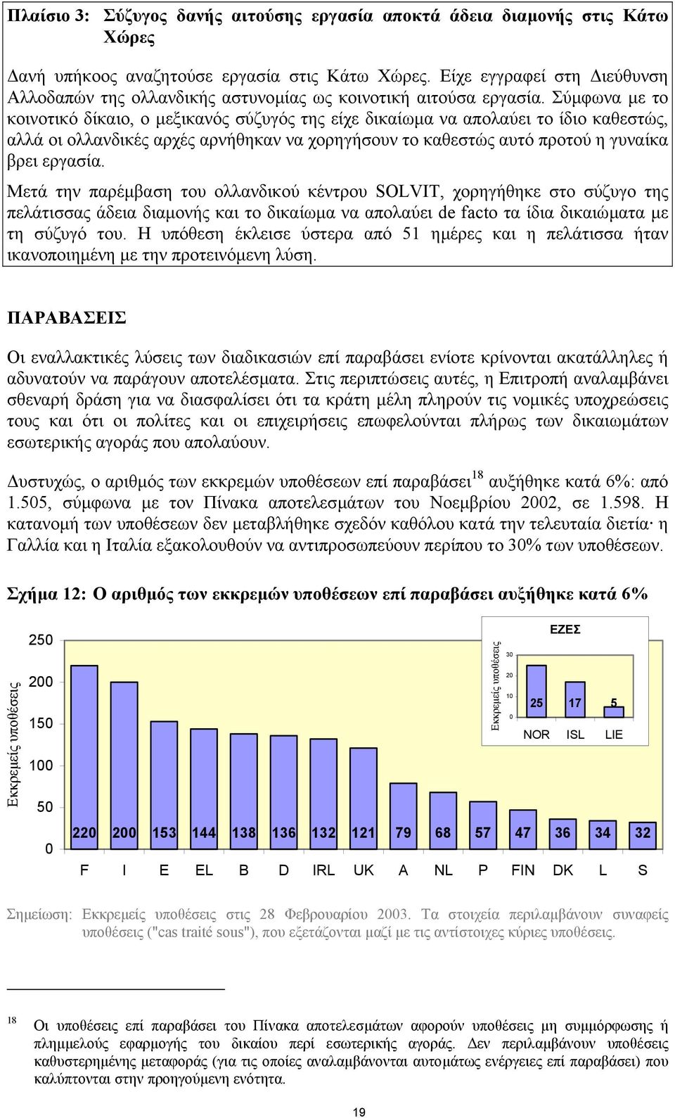 Σύµφωνα µε το κοινοτικό δίκαιο, ο µεξικανός σύζυγός της είχε δικαίωµα να απολαύει το ίδιο καθεστώς, αλλά οι ολλανδικές αρχές αρνήθηκαν να χορηγήσουν το καθεστώς αυτό προτού η γυναίκα βρει εργασία.