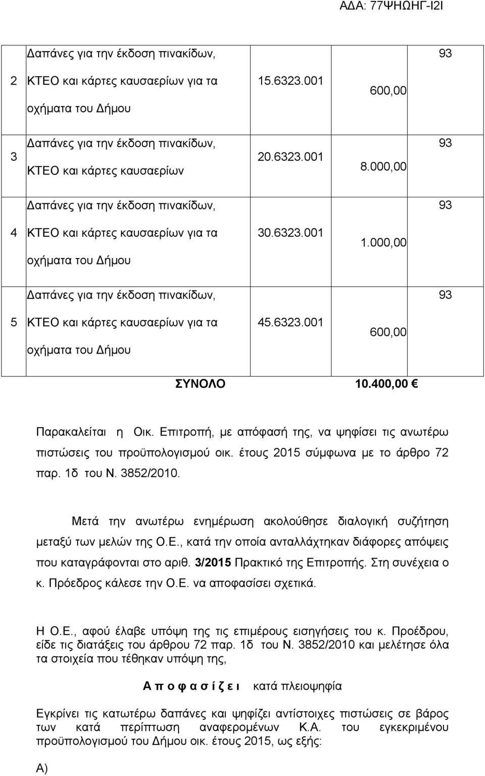 Μετά την ανωτέρω ενημέρωση ακολούθησε διαλογική συζήτηση μεταξύ των μελών της Ο.Ε., κατά την οποία ανταλλάχτηκαν διάφορες απόψεις που καταγράφονται στο αριθ. 3/2015 Πρακτικό της Επιτροπής.