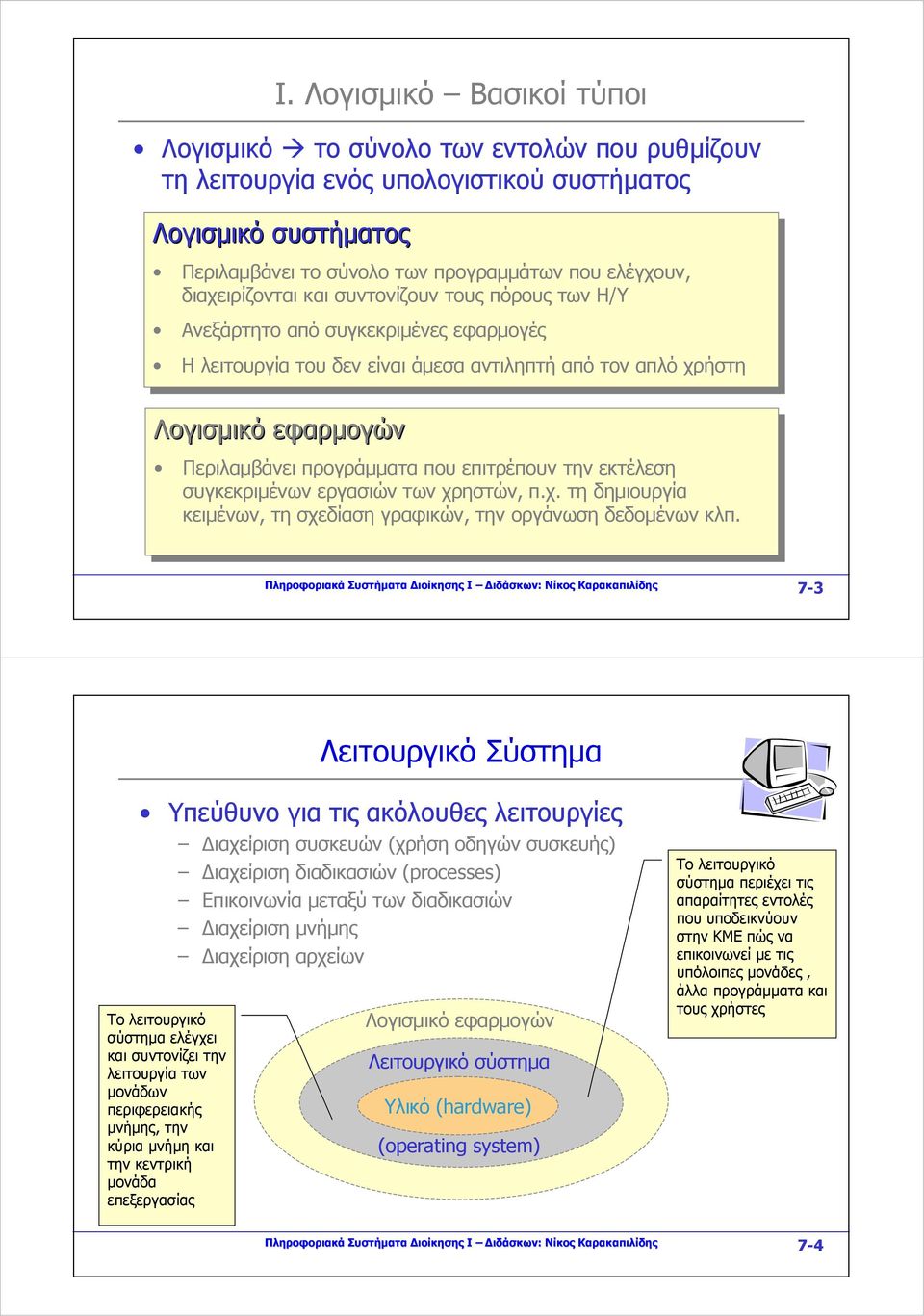 τον τον απλό απλό χρήστη χρήστη Λογισμικό εφαρμογών Περιλαμβάνει προγράμματα που που επιτρέπουν την την εκτέλεση συγκεκριμένων εργασιών των των χρηστών, π.χ. π.χ. τη τη δημιουργία κειμένων, τη τη σχεδίαση γραφικών, την την οργάνωση δεδομένων κλπ.