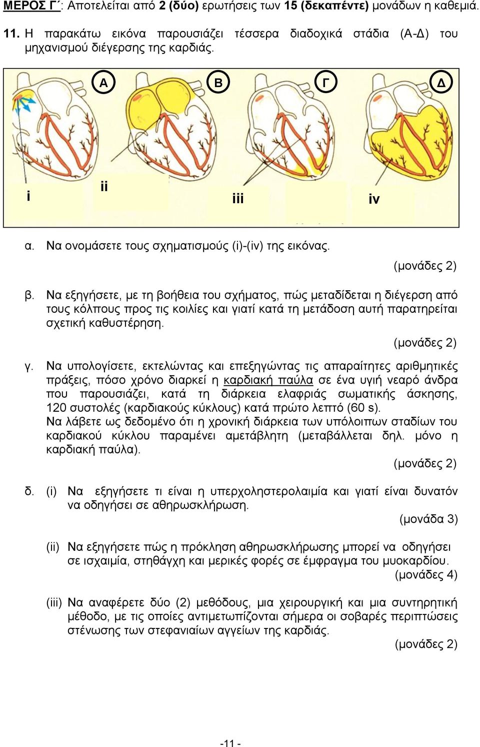 Να εμεγήζεηε, κε ηε βνήζεηα ηνπ ζρήκαηνο, πώο κεηαδίδεηαη ε δηέγεξζε από ηνπο θόιπνπο πξνο ηηο θνηιίεο θαη γη