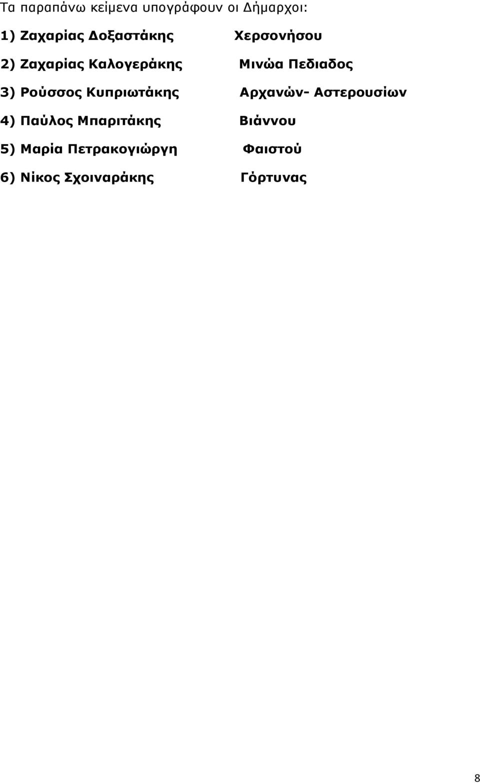 Ρούσσος Κυπριωτάκης Αρχανών- Αστερουσίων 4) Παύλος Μπαριτάκης