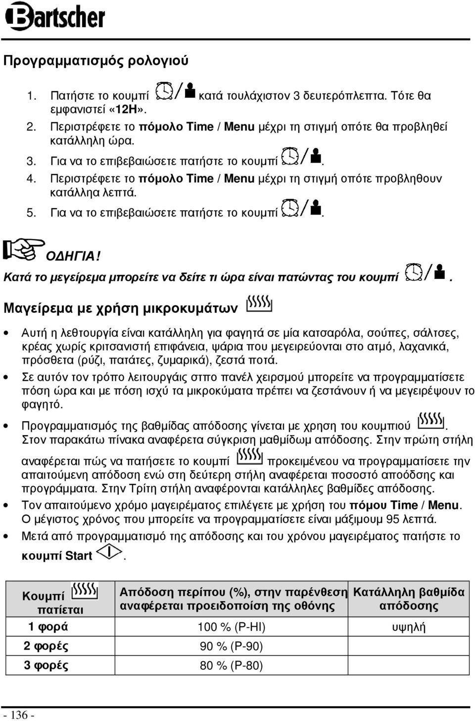 Κατά το µεγείρεµα µπορείτε να δείτε τι ώρα είναι πατώντας του κουµπί.