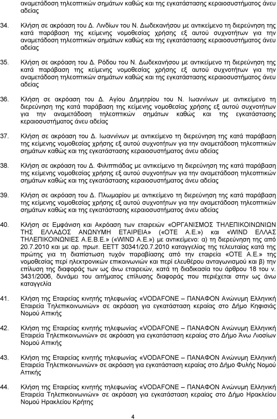 35. Κιήζε ζε αθξόαζε ηνπ Γ. Ρόδνπ ηνπ Ν.  36. Κιήζε ζε αθξόαζε ηνπ Γ. Αγίνπ Γεκεηξίνπ ηνπ Ν.