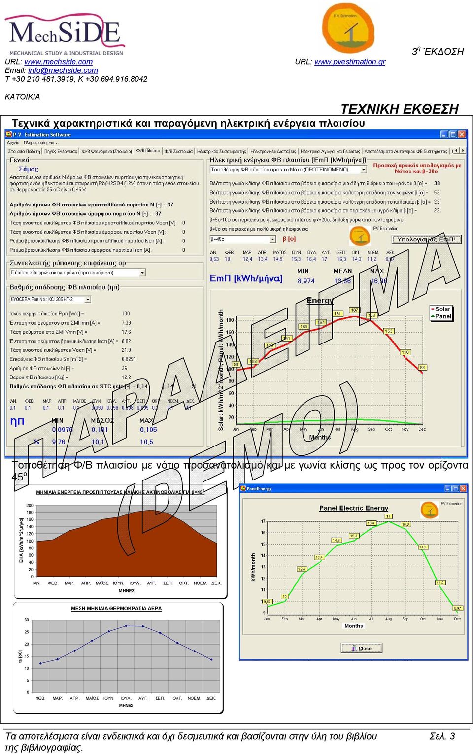 ΜΗΝΙΑΙΑ ΕΝΕΡΓΕΙΑ ΠΡΟΣΠΙΠΤΟΥΣΑΣ ΗΛΙΑΚΗΣ ΑΚΤΙΝΟΒΟΛΙΑΣ ΓΙΑ β=45 ο ΕΗΑ [kwh/m^2*µήνα] 200 180 160 140 120 100 80 60 40 20 0 ΙΑΝ. ΦΕΒ. ΜΑΡ. ΑΠΡ.