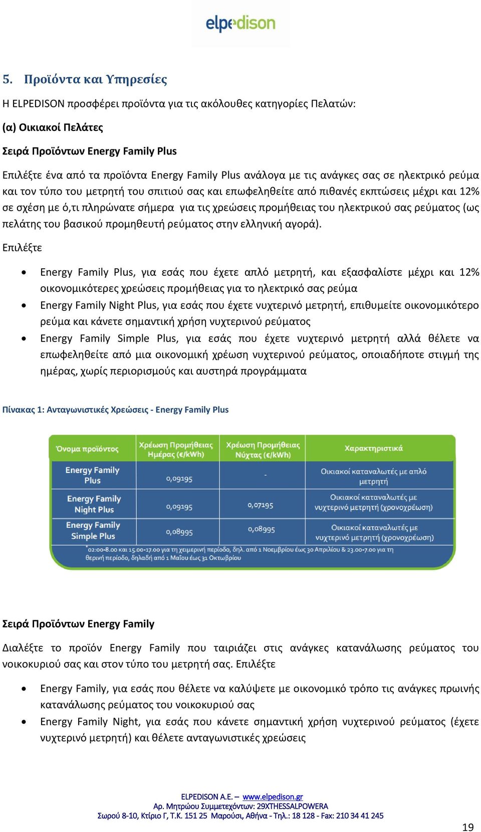 προμήθειας του ηλεκτρικού σας ρεύματος (ως πελάτης του βασικού προμηθευτή ρεύματος στην ελληνική αγορά).