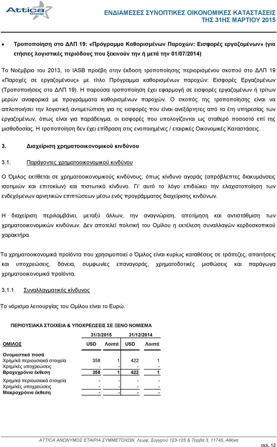 Ζ παξνχζα ηξνπνπνίεζε έρεη εθαξκνγή ζε εηζθνξέο εξγαδνκέλσλ ή ηξίησλ κεξψλ αλαθνξηθά κε πξνγξάκκαηα θαζνξηζκέλσλ παξνρψλ.