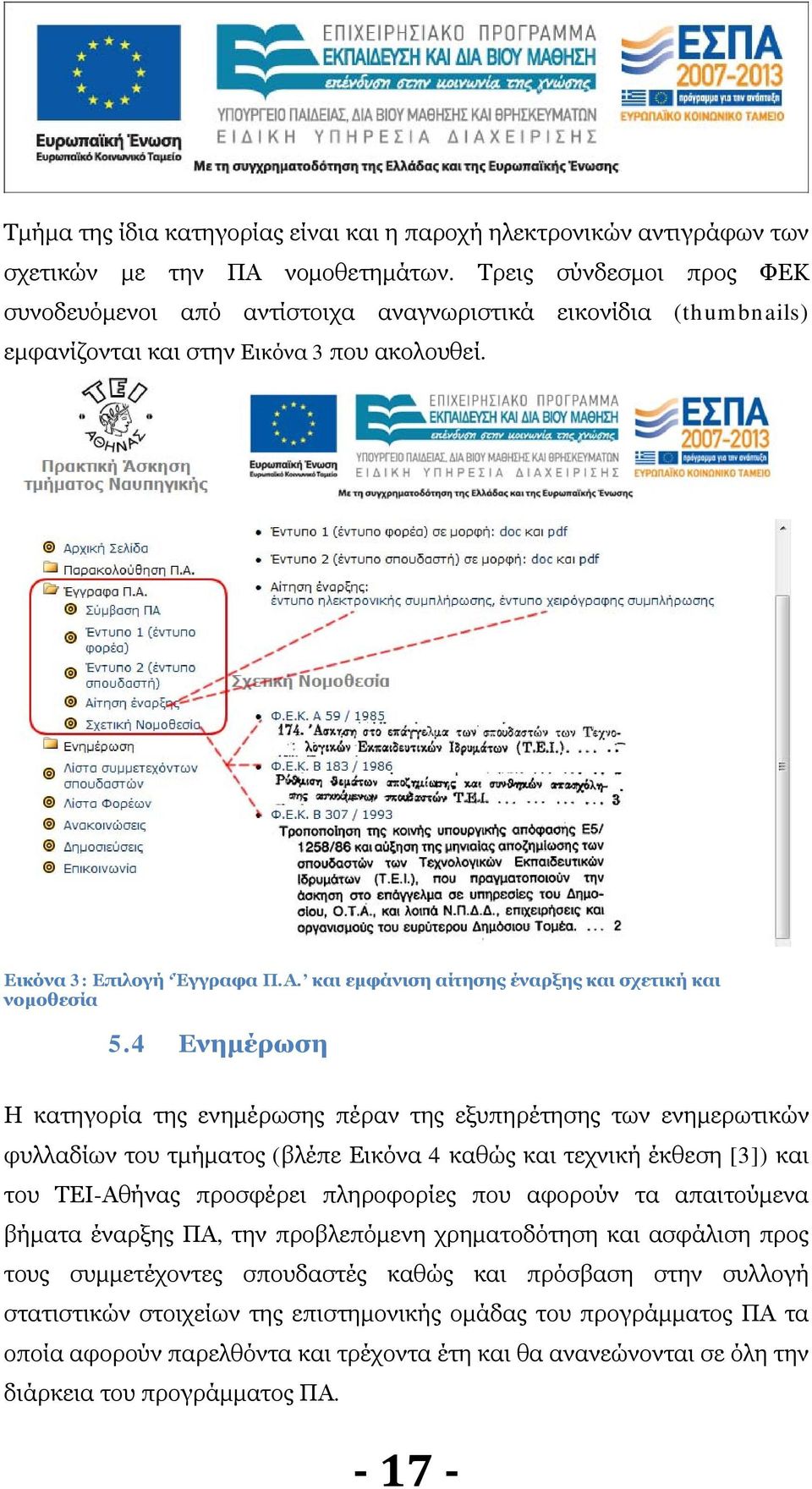 και εμφάνιση αίτησης έναρξης και σχετική και νομοθεσία 5.