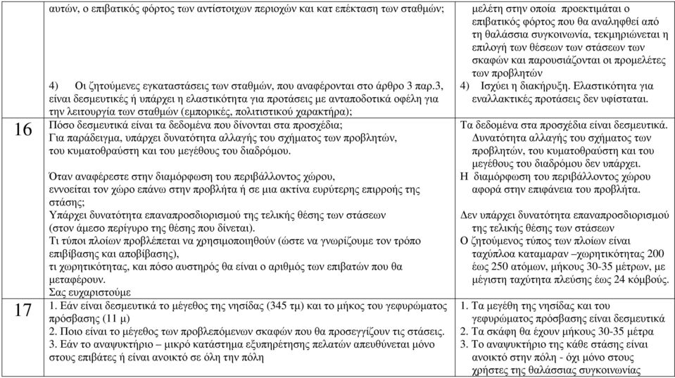 στα προσχέδια; 16 Για παράδειγµα, υπάρχει δυνατότητα αλλαγής του σχήµατος των προβλητών, του κυµατοθραύστη και του µεγέθους του διαδρόµου.