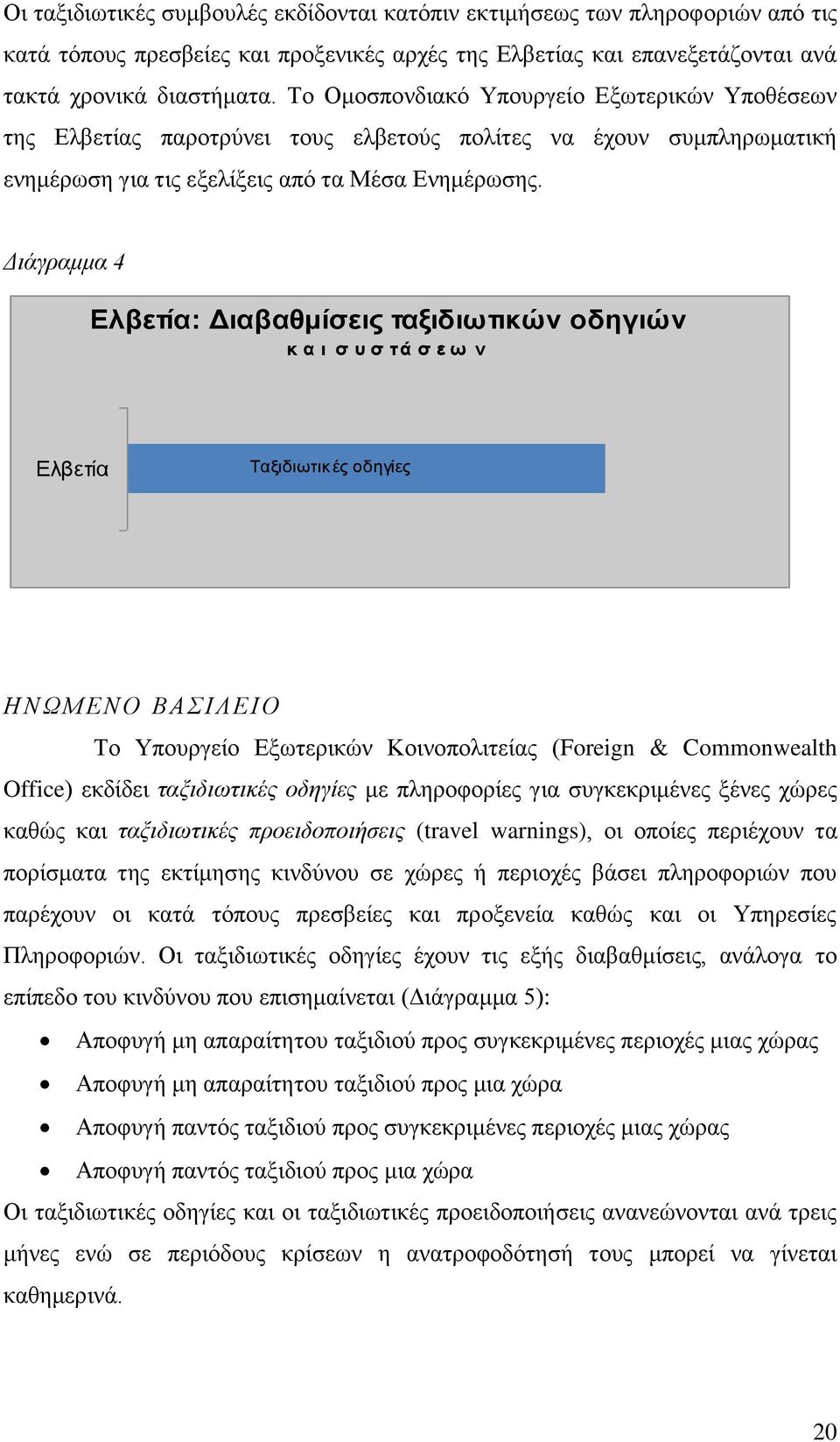 Γηάγξακκα 4 Δλβεηία: Γιαβαθμίζειρ ηαξιδιυηικών οδηγιών κ α ι ζ ς ζ ηά ζ ε υ ν Δλβεηία Σαξιδιυηικέρ οδηγίερ Ζ Ν Ω ΜΔΝ Ο ΒΑΗΛΔ Η Ο Τν Υπνπξγείν Δμσηεξηθώλ Κνηλνπνιηηείαο (Foreign & Commonwealth Office)