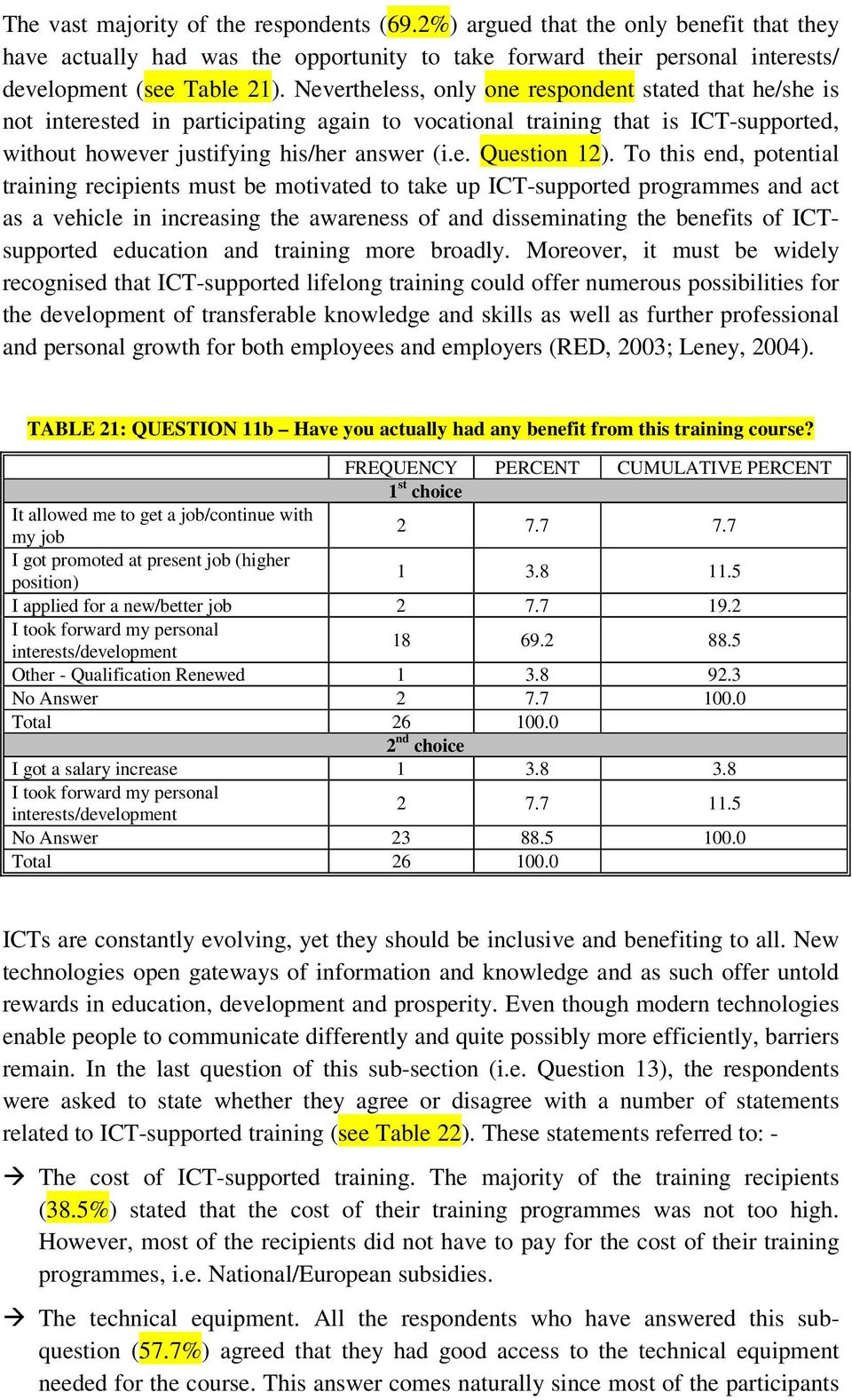 To this end, potential training recipients must be motivated to take up ICT-supported programmes and act as a vehicle in increasing the awareness of and disseminating the benefits of ICTsupported