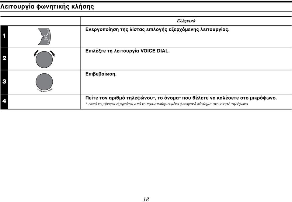 4 Πείτε τον αριθμό τηλεφώνου*, το όνομα* που θέλετε να καλέσετε στο μικρόφωνο.
