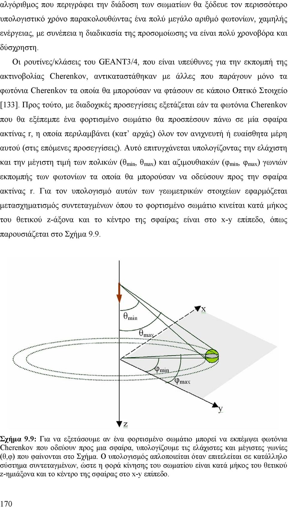 Οι ρουτίνες/κλάσεις του GEANT3/4, που είναι υπεύθυνες για την εκπομπή της ακτινοβολίας Cherenkov, αντικαταστάθηκαν με άλλες που παράγουν μόνο τα φωτόνια Cherenkov τα οποία θα μπορούσαν να φτάσουν σε