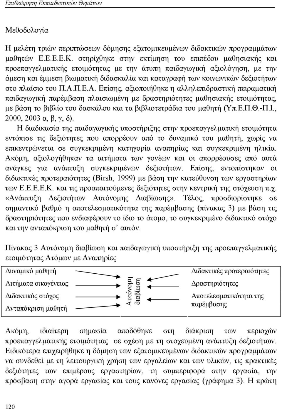 δεξιοτήτων στο πλαίσιο του Π.Α.