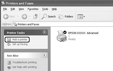 1. Για πελάτες των Windows 2000, επιλέξτε Start (Έναρξη), τοποθετήστε τον δείκτη του ποντικιού στην επιλογή Settings (Ρυθμίσεις) και επιλέξτε Printers (Εκτυπωτές).