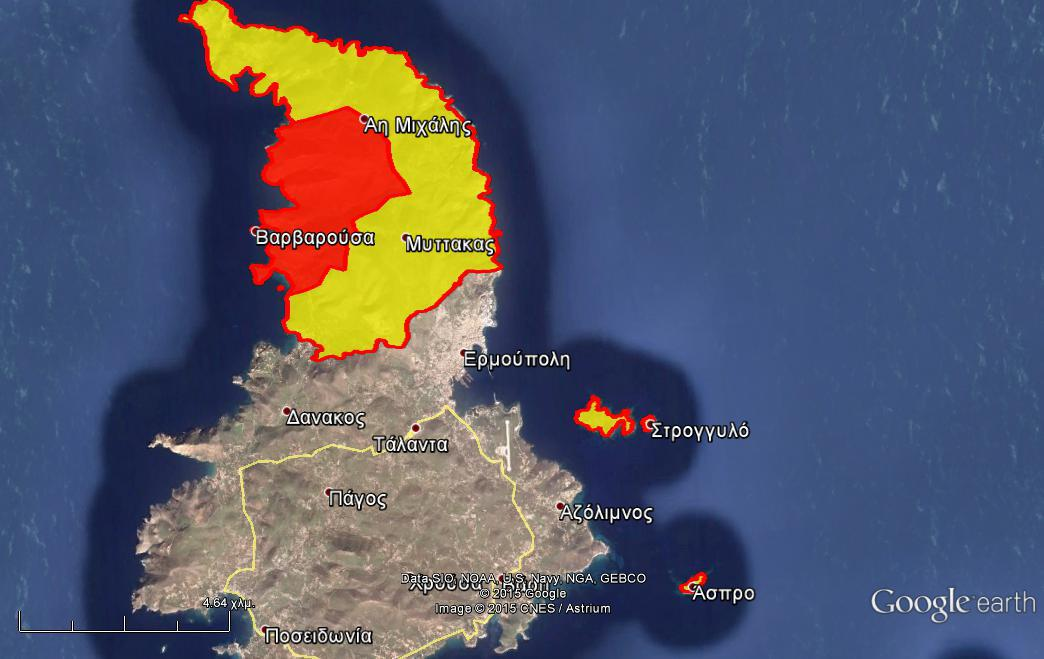 3.4.3 ΠΕΡΙΟΧΕΣ ΔΙΚΤΥΟΥ NATURA Στο Δήμο Σύρου - Ερμούπολης έχουν ενταχθεί οι ακόλουθες περιοχές στο δίκτυο NATURA 2000: ΚΩΔΙΚΟΣ ΤΟΠΟΥ ΚΑΤΗΓΟΡΙΑ ΟΝΟΜΑΣΙΑ ΤΟΠΟΥ ΕΚΤΑΣΗ (ha) GR4220018 ΕΖΔ ΟΡΟΣ