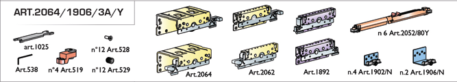 110-2064*2A/Y 110-2064*3A/Y 110-1838*G 438-540 ALU Κίτ συρόμενης ντουλάπς με 2 πόρτες για Space Air 36 Κίτ συρόμενης ντουλάπς με 3 πόρτες για Space