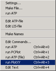 Transformátory 5 Časové podmienky simulácie sa nastavia voľbou z horného menu ATP Settings a Simulation (obr. 12).