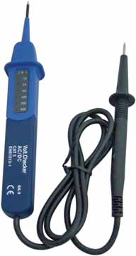 MJERNI INSTRUMENTIRučni instruenti Ispitivač napona -1..+5 C LED Piktograi L/ batt H L W GK9 223 62 34 15 g DC V C V 6-12-24-5-12-23-4 V 6-12-24-5-12-23-4 V Ispitivač napona.