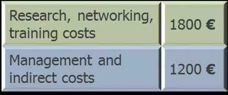 MSC actions Financial Overview Living allowance*