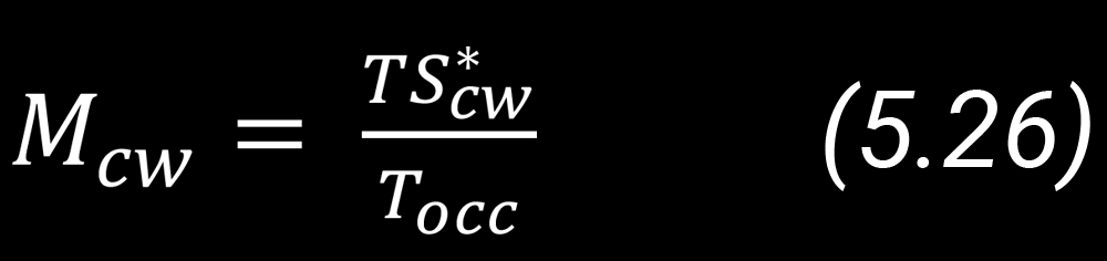TS * cw= Ενεργός διαθέσιμος χρονο-χώρος στη διάβαση (τ.μ. δευτ.) TS tv= Xρονο-χώρος που καταλαμβάνεται από τα στρέφοντα οχήματα (τ.μ. δευτ.) N ped,do= Αριθμός πεζών που περιμένουν στη γωνία για να διασχίσουν την κύρια οδό.
