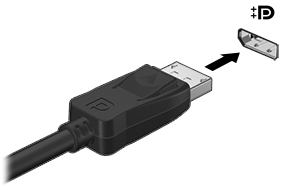 Σύνδεση συσκευών ψηφιακής προβολής μέσω καλωδίου Dual-Mode DisplayPort (μόνο σε επιλεγμένα προϊόντα) ΣΗΜΕΙΩΣΗ: Για να συνδέσετε μια συσκευή ψηφιακής προβολής στον υπολογιστή, χρειάζεστε ένα καλώδιο