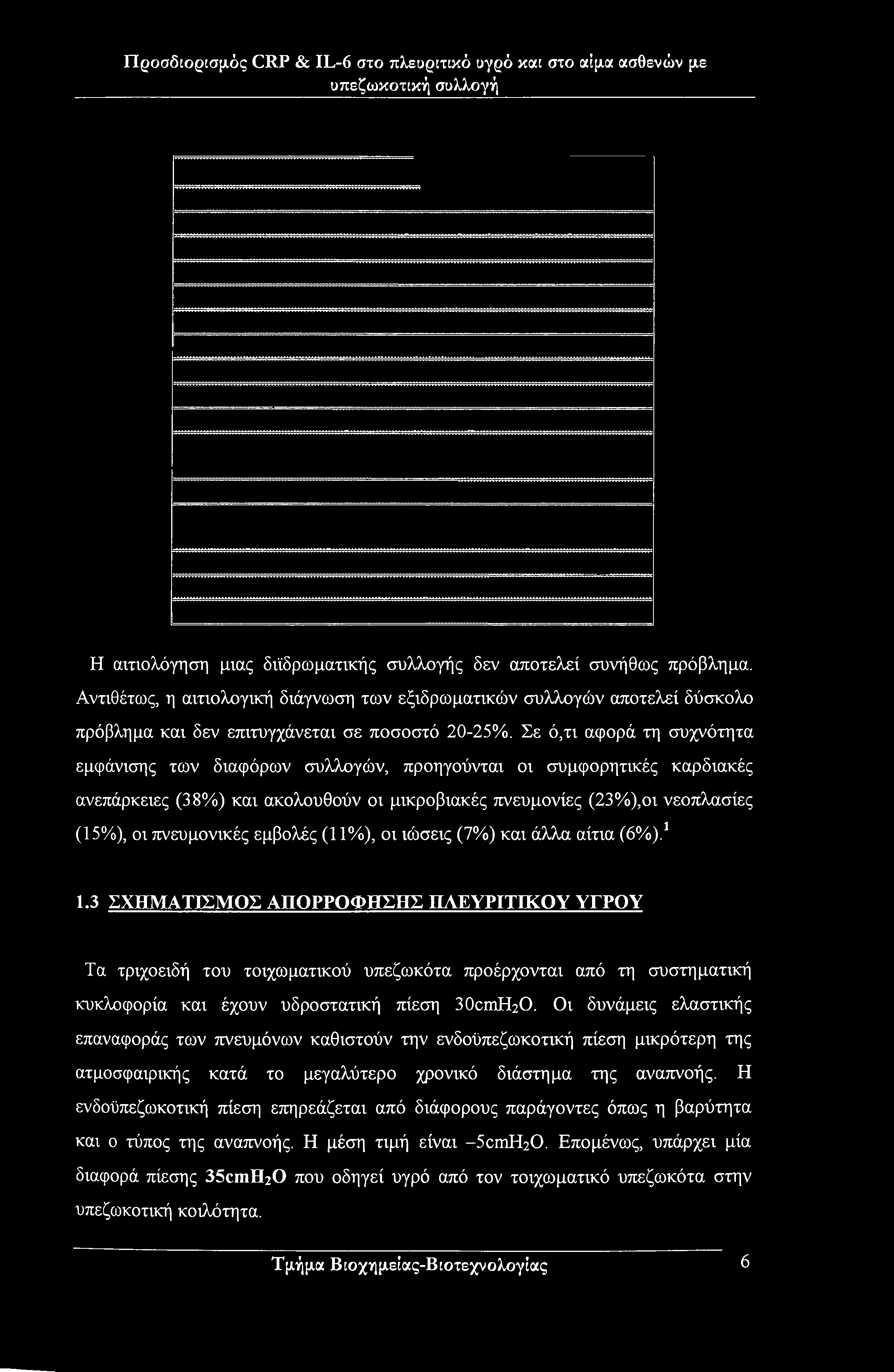 Προσδιορισμός CRP & IL-6 στο πλεοριτικό υγρό και στο αίμα ασθενών με Η αιτιολόγηση μιας διϊδρωματικής συλλογής δεν αποτελεί συνήθως πρόβλημα.