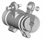 6.5.2 Носећа стезаљка мора да омогући еластично прихватање телекомуникационог оптичког кабла тако да се на ADSS пренесе што је могуће мањи бочни притисак а да савлада подужне диференцијалне силе које
