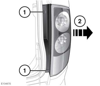 Συντήρηση ΑΦΑΙΡΕΣΗ ΜΟΝΑΔΑΣ ΠΙΣΩ ΦΩΤΩΝ Για να αλλάξετε κάποιον από τους πίσω λαμπτήρες, πρέπει να αφαιρέσετε τελείως τη μονάδα των φώτων από το όχημα. 1. Περιστρέψτε και σηκώστε το θολωτό καπάκι. 2.