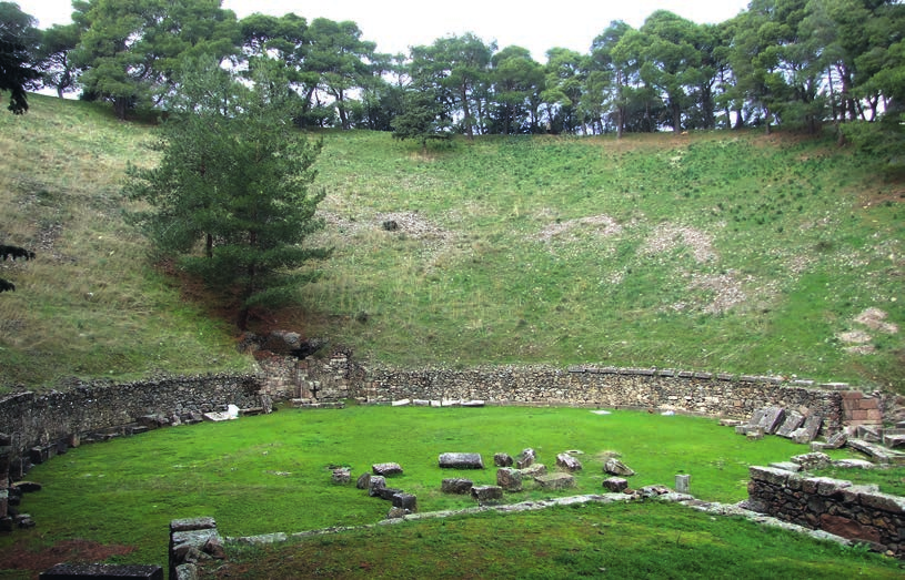 Εικόνα 1: Γενική άποψη του αρχαίου θεάτρου της Πλατιάνας.