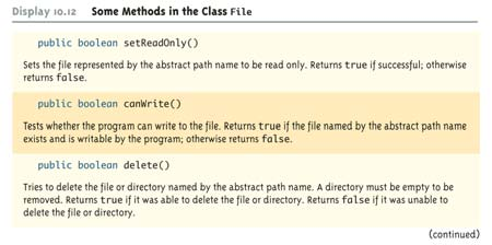 ΗκλάσηFile ΗκλάσηFile είναι σαν µια wrapper κλάση γιαταονόµατα αρχείων Ο constructor της κλάσης File δέχεται ως string όρισµα έναόνοµα, (γνωστό ως αφηρηµένο όνοµα, abstract name), και παράγει ένα