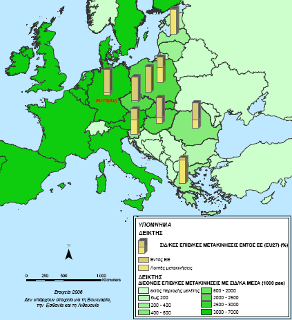 Πηγή: Προσαρμογή από Eurostat (http://epp.eurostat.ec.europa.eu/portal/page/portal/statistics/search_database πρόσβαση στις 26/08/2009) Χάρτης 5.17.