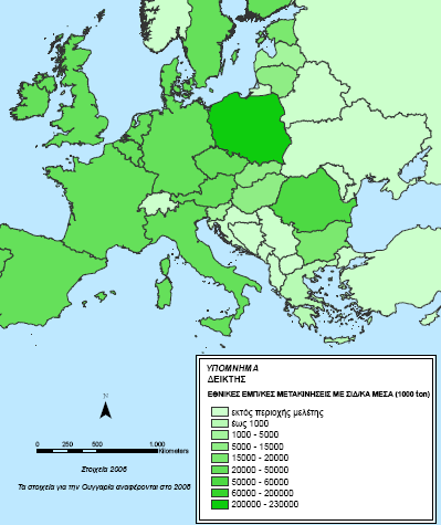 Από το 2004 έως το 2008 (κατά την πρώτη τετραετία από την ένταξή της στην Ευρωπαϊκή Ένωση), ο εμπορευματικός φόρτος μέσω του σιδηροδρομικού δικτύου σε εθνικό επίπεδο για την Πολωνία μειώθηκαν σχεδόν