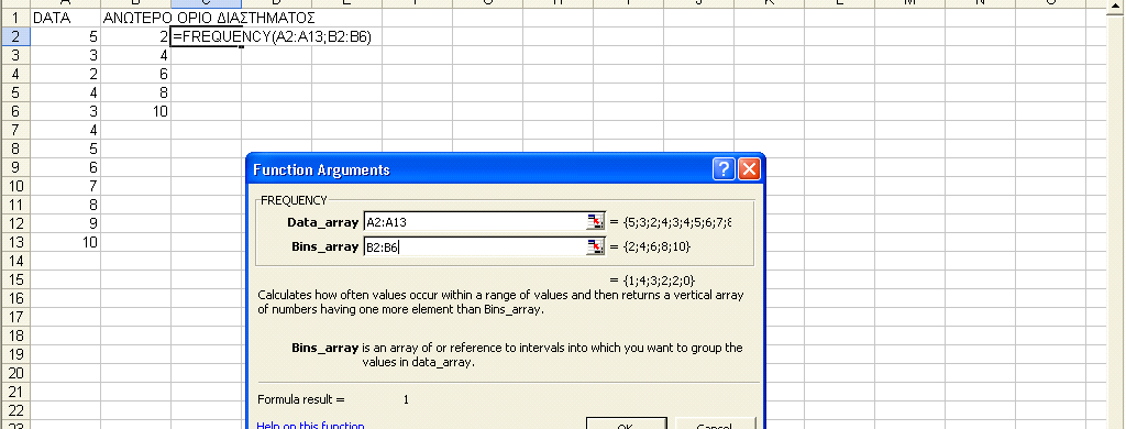 CALCULATION OF FREQUENCY WITH