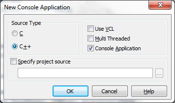 CodeGear RAD Studio 2007 (2/7) Βήμα 2: Αφού επιλέξετε Console Application και πατήσετε ΟΚ,