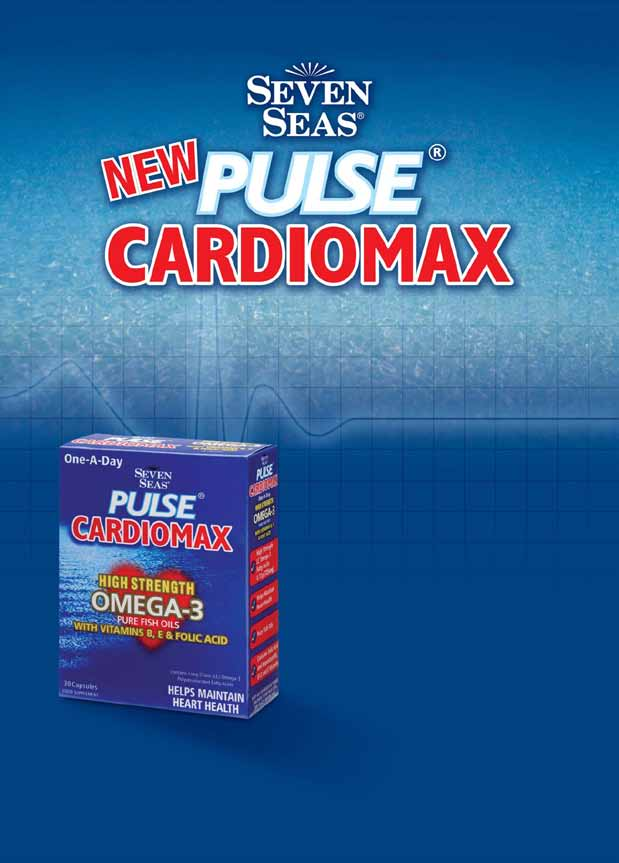 LOVE YOUR HEART Pure Fish Oils are a natural rich source of long chain Polyunsaturated fatty acids Pulse Cardiomax contains 1000 mg of Fish Oil Pulse Cardiomax is particularly rich in EPA that is