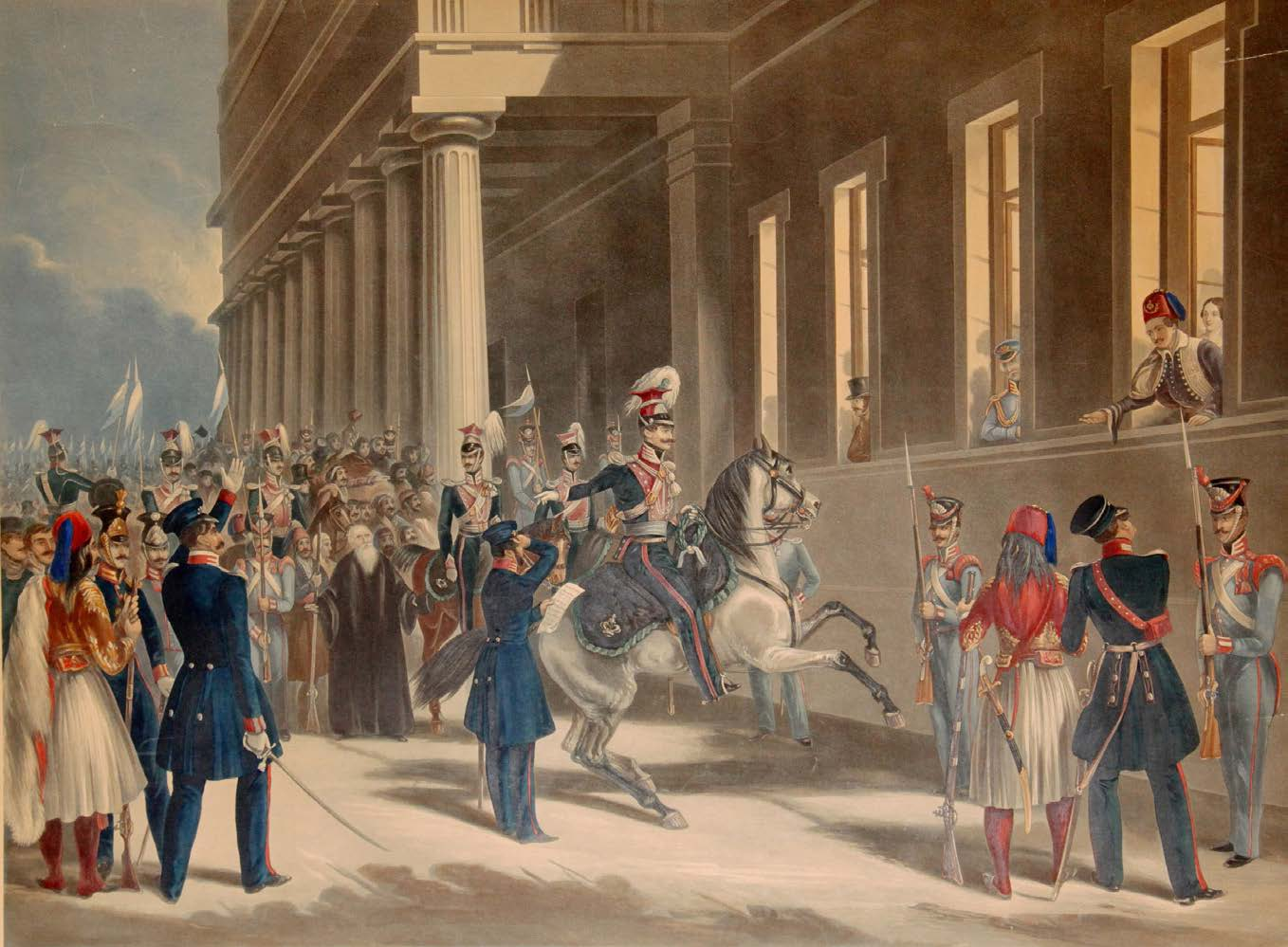 Η άφιξη του Όθωνα και των βαυαρών αντιβασιλέων (25 Ιανουαρίου 1833) σηματοδοτεί την περίοδο της απόλυτης μοναρχίας, η οποία κατάργησε τις συνταγματικές κατακτήσεις της Επανάστασης.