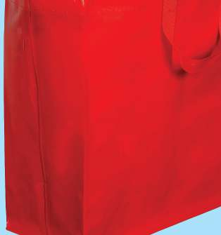 ΤΣΑΝΤΕΣ Μεγάλη τσάντα αγοράς PP woven µε πλαστικοποίηση. Έντονες ανακλαστικές απόχρωσεις. Κοντά χερούλια µεγέθους 35 x 3 cm.