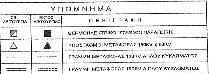 Ε : ΓΡΑΜΜΗ ΜΕΤΑΦΟΡΑΣ 150KV ΑΠΛΟΥ ΚΥΚΛΩΜΑΤΟΣ ΕΛΑΦΡΟΥ ΤΥΠΟΥ Β : ΓΡΑΜΜΗ ΜΕΤΑΦΟΡΑΣ 150KV ΑΠΛΟΥ ΚΥΚΛΩΜΑΤΟΣ ΒΑΡΕΩΣ ΤΥΠΟΥ 2B : ΓΡΑΜΜΗ ΜΕΤΑΦΟΡΑΣ 150KV ΔΙΠΛΟΥ