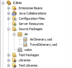 Η δημιουργία του ejb module γίνεται μέσα από το περιβάλλον ανάπτυξης NetBeans καλώντας File New Project Java EE Ejb Module.