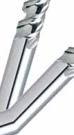 Technical Information for A + Endmill Aluminum Endmill Series A + Endmill Exclusive U shaped flute - Excellent chip evacuation even in high feed machining - U shaped and buffed flute reduces