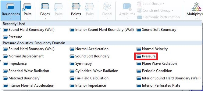 Το Sound Hard Boundary (Wall) 1 περιγράφει τα τοιχώματα του κοχλία, αυτά δηλαδή τα στοιχεία δεν θα κινηθούν καθόλου κατά την προσομοίωση.