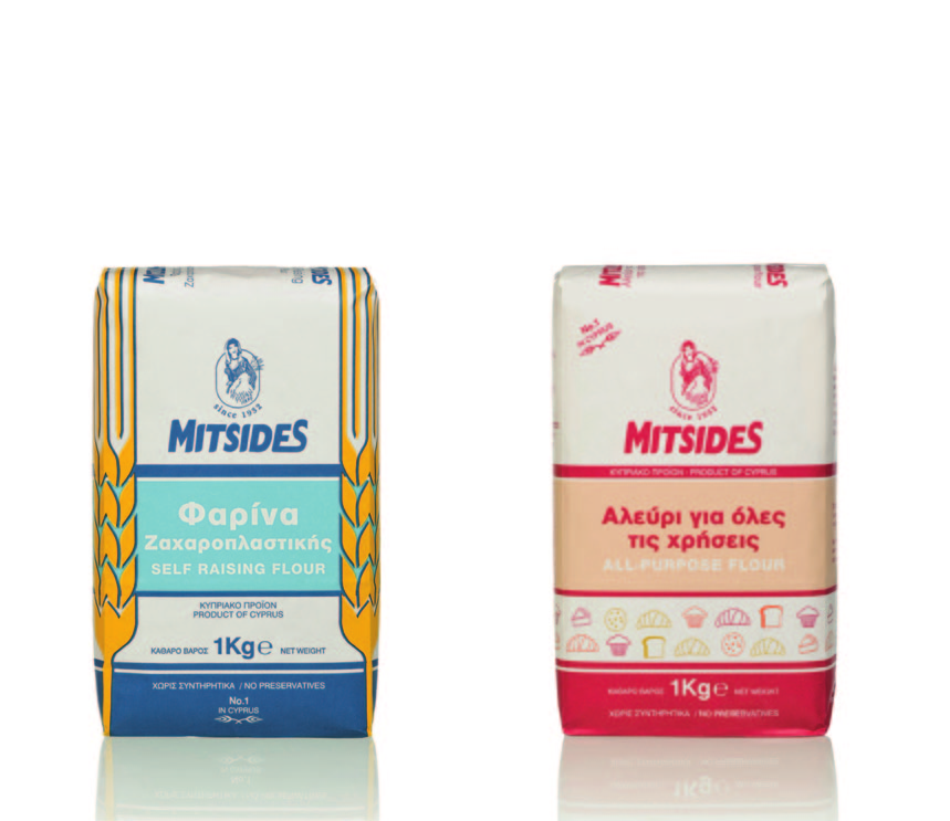 RETAIL FLOUR 1 kg bags 5 kg bags n 802 Plain Flour Φαρίνα 00 n Strong, high protein, white all-purpose flour Δυνατό αλεύρι ψηλού πρωτεϊνικού περιεχομένου, για όλες τις χρήσεις 801 Self Raising Flour