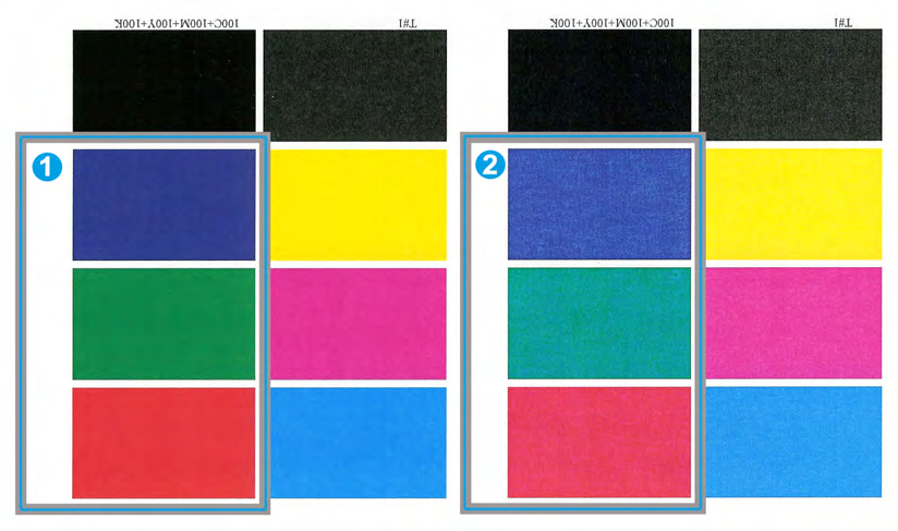 Προηγμένη ρύθμιση μέσου εκτύπωσης Μετατόπιση χρωμάτων Χρησιμοποιήστε την επιλογή 2nd Bias Transfer Roll (Δεύτερο ρολό μεταφοράς φόρτισης) όταν η μετατόπιση χρωμάτων στις εκτυπώσεις σας είναι τέτοια