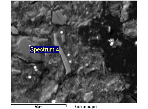 Εικόνα 36: Χλωρίτης στο δείγμα ΑΤNb (εικόνα οπίσθιας σκέδασης από τον SEM-EDS).