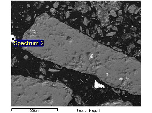 Εικόνα 46: Οξείδια σιδήρου στο δείγμα ΑΤΝa (εικόνα οπίσθιας σκέδασης από τον SEM- EDS).