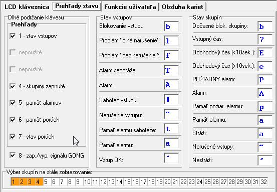 INTEGRA Programovanie 77 Prehľady je možné vybrať, ktoré z funkcií spúšťaných dlhším stlačením klávesov označených číslicami budú dostupné v klávesnici.