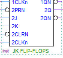 Σύμβολα JK και D Flip-Flops στο Quartus II PRN: αρνητικής λογικής preset CLRN: αρνητικής λογικής Clear CLK (θετικά ακµοπυροδοτούµενο ρολόι) Clkn