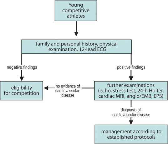 . pre-participation cardiovascular screening recommended by the European Society of