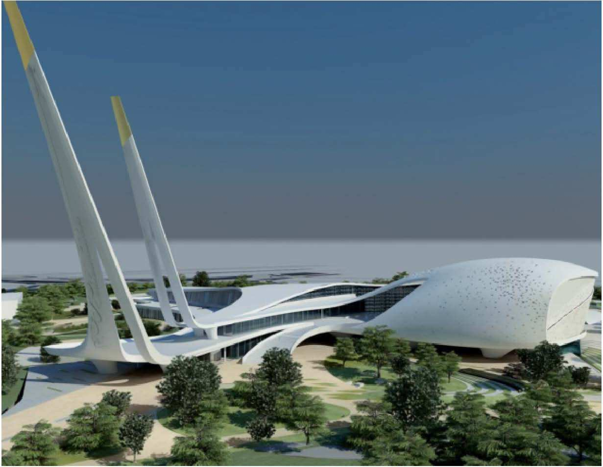 Fig 7: Overall view of the project Completed (Image) ΠΕΡΙΛΗΨΗ Το Κέντρο Ισλαµικών Σπουδών στο Qatar είναι ένα κτίριο συνολικής επιφάνειας 45,000 m 2 και βρίσκεται στην πρωτεύουσα του κρατιδίου, την