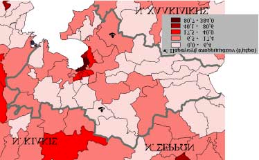 38 Σχήµα 12: Παραγωγή δηµοτικών στερεών αποβλήτων ανά ήµο στο Νοµό Θεσσαλονίκης και περιοχές χωροθέτησης των δύο ΧΥΤΑ. 5.3 ΝΟΜΟΣ ΚΙΛΚΙΣ Στο Νοµό Κιλκίς ολοκληρώθηκε το Α Στάδιο Σχεδιασµού.